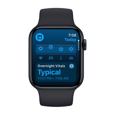 Apple Watch Series 10 displaying health tracking features, including heart rate, sleep patterns, and stress monitoring, ideal for wellness-focused moms.