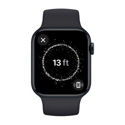 Apple Watch Series 10 using Ultra-Wideband 2 to locate a phone, highlighting features that help moms track lost items quickly.